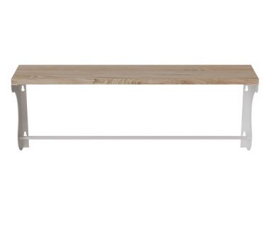 Полка настенная Ferrum-decor Юзибы 270x700x150 металл Белый ДСП Артизан 16 мм (FRD-102703)