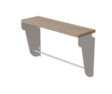 Полиця настінна Ferrum-decor Світ 300x500x150 метал Білий ДСП Артизан 16 мм (FRD-102787)