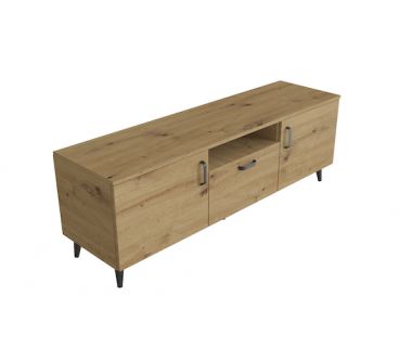 Тумба Лестер на конусных ножках Ferrum-decor 48x139x38 Черный металл ДСП Дуб Артизан 16 мм (FRD-106808) Тумба Лестер на конусных ножках Ferrum-decor 48x139x38 Черный металл ДСП Дуб Артизан 16 мм (FRD-106808)