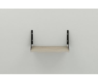Полка настенная Ferrum-decor Ханди 2 240x500x240 металл Черный ДСП Сонома 16 мм (FRD-102619)