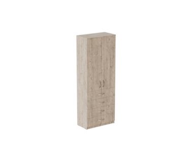 Шкаф Анжело Ferrum-decor на 3 полок с 2 дверями и 4 ящика 1900x700x380 ДСП Дуб Артизан 16 мм (FRD-105026)
