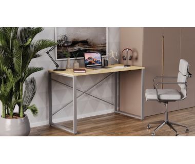 Письмовий стіл Ferrum-decor Серії Коннект 75x120x600 сірий ДСП Дуб Артизан 16мм (FRD-104215)