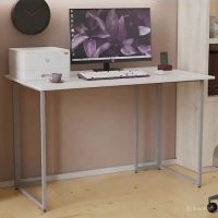 Компьютерный стол Ferrum-decor Ханна 75x100x70 серый ДСП Белый 16мм (FRD-101421)