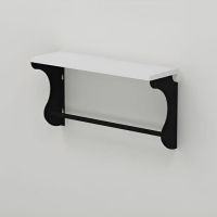 Полиця настінна Ferrum-decor Юзіби 270x500x150 метал Чорний ДСП Білий 16 мм (FRD-102653)