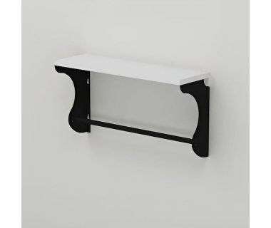 Полиця настінна Ferrum-decor Юзіби 270x600x150 метал Чорний ДСП Білий 16 мм (FRD-102674)