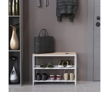 Банкетка універсальна Ferrum-decor Слайм 45x63x26 білий ДСП Дуб Артізан 16мм (FRD-104076) Банкетка універсальна Ferrum-decor Слайм 45x63x26 білий ДСП Дуб Артізан 16мм (FRD-104076)