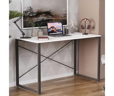 Письмовий стіл Ferrum-decor Серії Коннект 75x120x600 чорний ДСП Білий 16мм (FRD-104201)