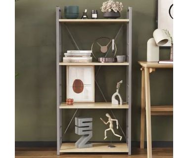 Этажерка 4/60 Ferrum-decor Серии Коннект 120x60x28 серый ДСП Дуб Сонома 16мм (FRD-104251)