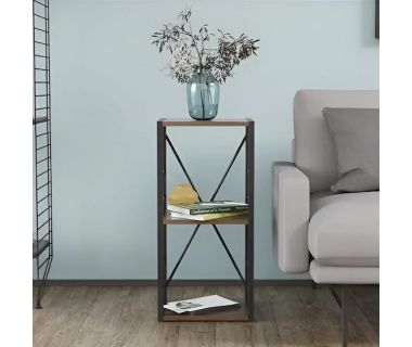 Етажерка 3/34 Ferrum-decor Серії Коннект 73x34x28 чорний ДСП Дуб Сонома Трюфель 16мм (FRD-104293)