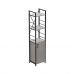 Этажерка 3/34 Ferrum-decor Серии Конект с тумбой 144x34x28 Черный ДСП Бетон (FRD-104427)