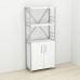 Этажерка 3/60 Ferrum-decor Серии Конект с тумбой 144x60x28 Серый ДСП Белый (FRD-104456)