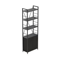 Этажерка 4/60 Серии Конект с тумбой 179x60x28 Черный ДСП Сосна Кембра FRD-104486