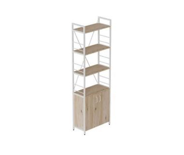 Етажерка 4/60 Ferrum-decor Серії Конект із тумбою 179x60x28 Білий ДСП Артизан (FRD-104492)