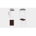 Столик Терри Ferrum-decor 650x440x330 Белый металл ДСП Венге Магия 16 мм (FRD-105314)