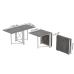 Стол-книга трансформер Орион 2 Ferrum-decor 750x1520x730 Белый металл ДСП Бетон 16 мм (FRD-104596)