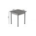 Стол кухонный Ferrum-decor Агата 75x90x90 Серый ДСП Бетон 16мм (FRD-105562)