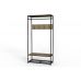 Вешалка напольная Ferrum-decor Трелис 15 180x90x38 черный ДСП Дуб Сонома 16мм (FRD-104364)