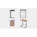 Столик Терри Ferrum-decor 650x440x330 Черный металл ДСП Дуб Сонома 16 мм (FRD-104651)