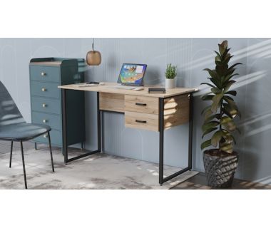 Комп'ютерний стіл Ferrum-decor Дакота 75x120x70 чорний ДСП Дуб Артізан 16мм (FRD-101947)