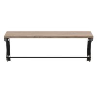 Полиця настінна Ferrum-decor Юзіби 270x700x150 метал Чорний ДСП Артизан 16 мм (FRD-102696)