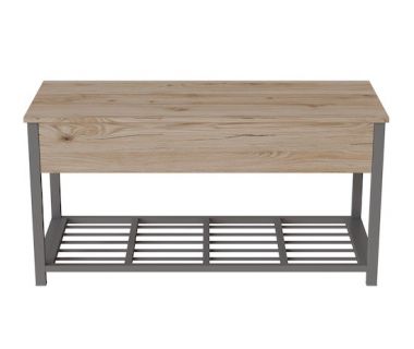 Банкетка с ящиком Ferrum-decor Дрейк 1 550x1000x400 металл Серый ДСП Артизан 16 мм (FRD-103060)
