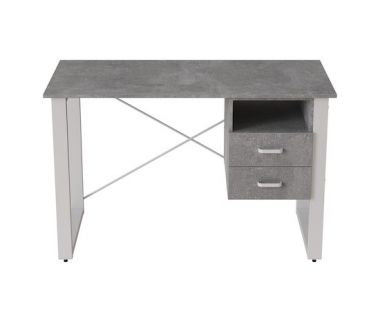Письменный стол с ящиками Ferrum-decor Оскар 750x1200x700 металл Белый ДСП Бетон 16 мм (FRD-103267)