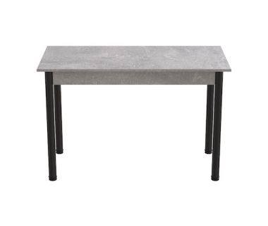 Стіл кухонний Ferrum-decor Беніта 75x120x70 Чорний ДСП Бетон 16мм (FRD-105569)