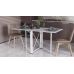Стол-книга трансформер Орион 2 Ferrum-decor 750x1520x730 Белый металл ДСП Бетон 16 мм (FRD-104596)