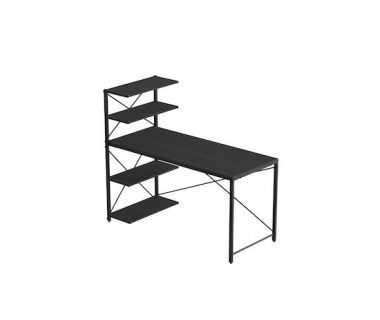 Компьютерный стол Джек 75x120x60 Черный ДСП Сосна Кембра FRD-104381