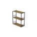 Книжкова полиця універсальна Ferrum-decor Стім 2 74x63x26 чорний ДСП Дуб Артизан 16мм (FRD-104105)