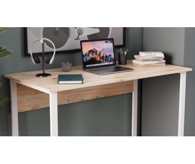 Комп'ютерний стіл Ferrum-decor Курт 75x140x70 білий ДСП Дуб Артізан 16мм (FRD-102249)