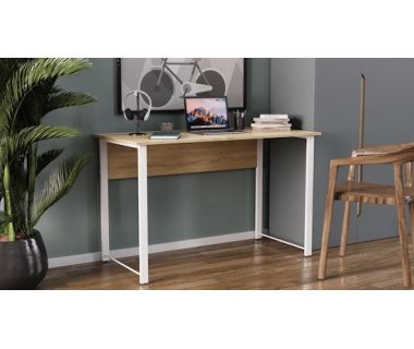 Комп'ютерний стіл Ferrum-decor Курт 75x120x70 білий ДСП Дуб Сонома 16мм (FRD-102237)