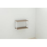 Книжкова полиця універсальна Ferrum-decor Стім 1 38x63x26 білий ДСП Дуб Сонома Трюфель 16мм (FRD-104095)
