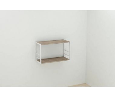 Книжкова полиця універсальна Ferrum-decor Стім 1 38x63x26 білий ДСП Дуб Сонома Трюфель 16мм (FRD-104095)