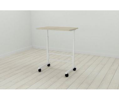 Стіл приставний Ferrum-decor Аміго 62x60x40 метал Білий ДСП Дуб Сонома 16мм (FRD-102536)