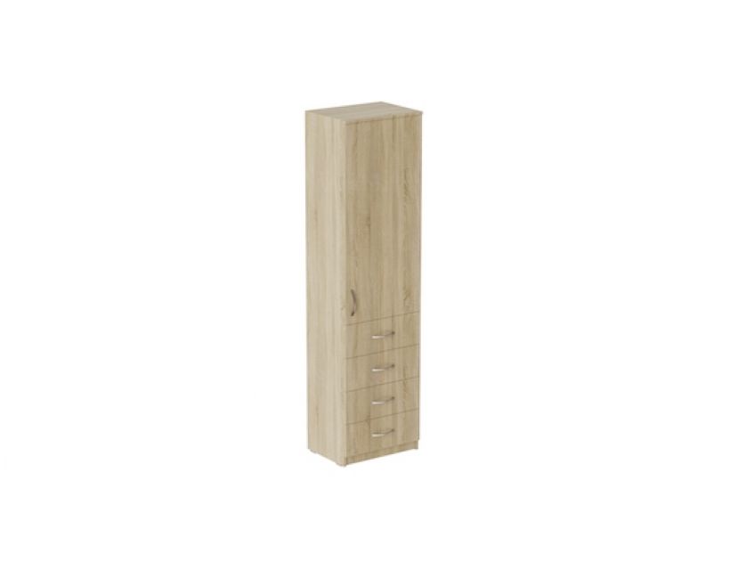 Пенал Анжело Ferrum-decor на 3 полицях з дверима та 4 ящиками 1900x500x380 ДСП Дуб Сонома 16 мм (FRD-104968)