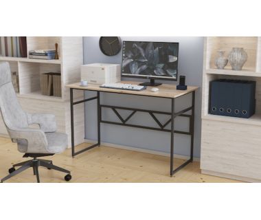 Комп'ютерний стіл Ferrum-decor Райан 75x120x70 чорний ДСП Дуб Артізан 16мм (FRD-103714)