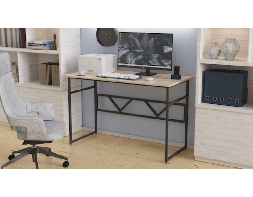 Комп'ютерний стіл Ferrum-decor Райан 75x120x70 чорний ДСП Дуб Артізан 16мм (FRD-103714)