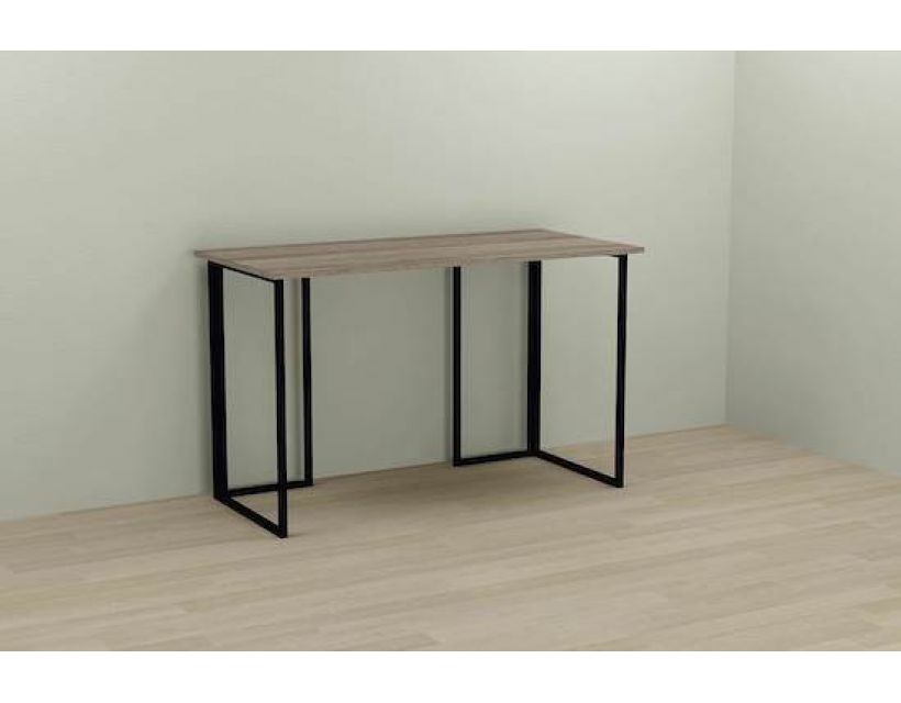 Компьютерный стол Ferrum-decor Ханна 75x100x70 черный ДСП Дуб Сонома Труфель 16мм (FRD-103503)