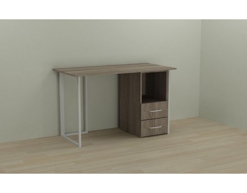Письменный стол Ferrum Отто 75x140x60 белый ДСП Дуб Сонома Труфель 16мм (FRD-101033)