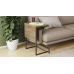 Стол журнальный приставной Терри Комбо Ferrum-decor 345x662x440 Черный металл ДСП Дуб Сонома Трюфель 16 мм (FRD-105140)