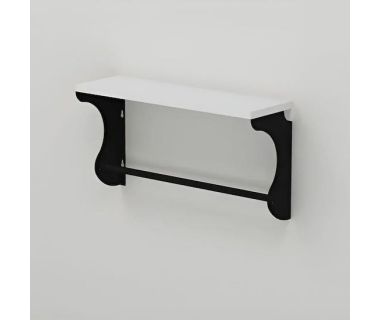 Полка настенная Ferrum-decor Юзибы 270x500x150 металл Черный ДСП Белый 16 мм (FRD-102653)