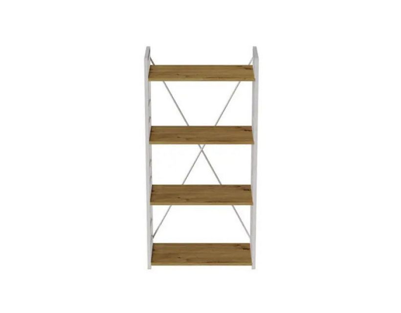 Етажерка 4/60 Ferrum-decor Серії Коннект 120x60x28 білий ДСП Дуб Артизан 16мм (FRD-104244)