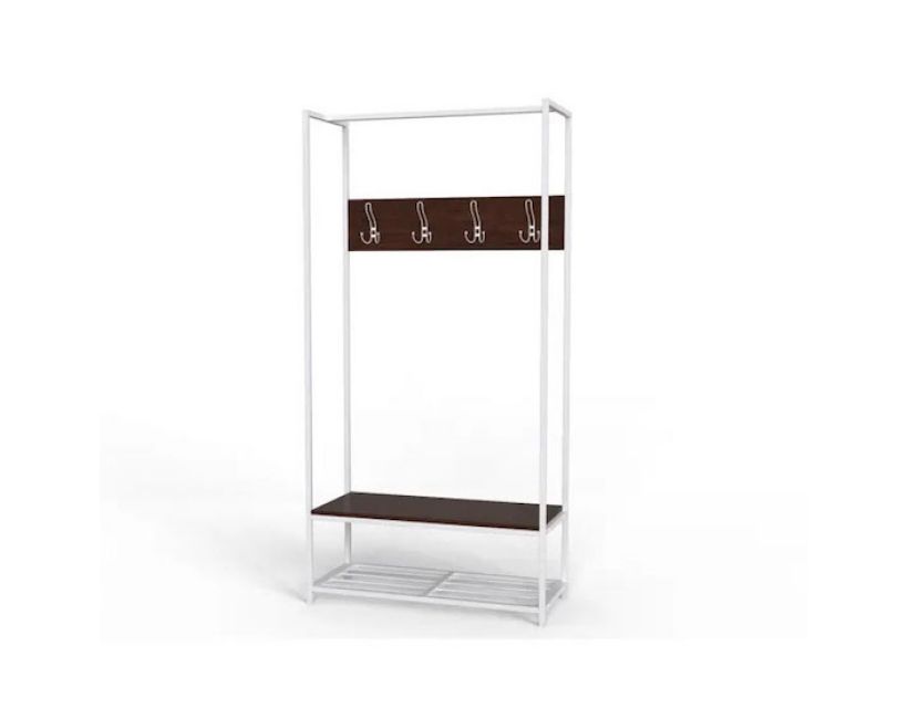 Вешалка напольная Ferrum-decor Трелис 13 180x90x38 белый ДСП Венге 16мм (FRD-104336)
