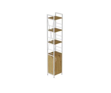 Этажерка 4/34 Ferrum-decor Серии Конект с тумбой 179x34x28 Белый ДСП Артизан (FRD-104475)