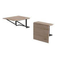 Стіл розкладний Олександр 2 Ferrum-decor 750x600x700 Чорний метал ДСП Дуб Артизан 16 мм (FRD-104893)