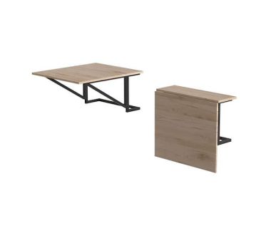 Стіл розкладний Олександр 2 Ferrum-decor 750x600x700 Чорний метал ДСП Дуб Артизан 16 мм (FRD-104893)