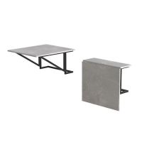 Стіл розкладний Олександр 7 Ferrum-decor 750x600x700 Чорний метал ДСП Бетон 16 мм (FRD-104898)