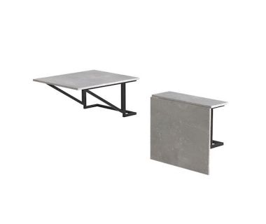 Стол раскладной Александр 7 Ferrum-decor 750x600x700 Черный металл ДСП Бетон 16 мм (FRD-104898) Стол раскладной Александр 7 Ferrum-decor 750x600x700 Черный металл ДСП Бетон 16 мм (FRD-104898)