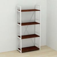 Етажерка 4/60 Ferrum-decor Серії Коннект 120x60x28 білий ДСП Венге 16мм (FRD-105526)